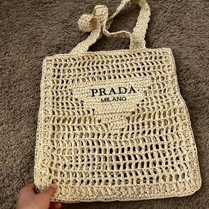 Wicker style purse. Tan color. Very cute.